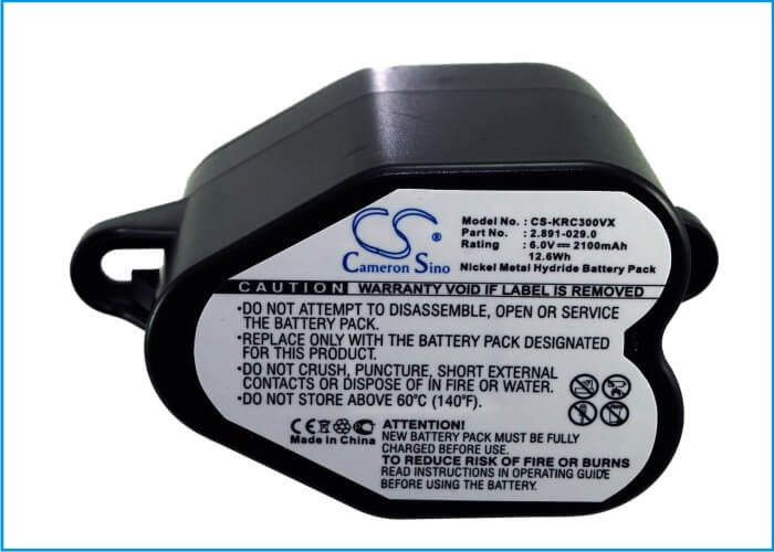 6.0V, 2100mAh, Ni-MH Battery fits Siemens, Vsr8000, 12.6Wh