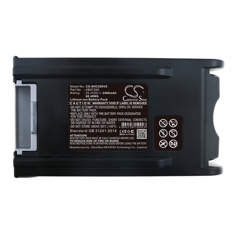 25.2V, 2400mAh, Li-ion Battery fits Shark, F30, Ic200c, 60.48Wh