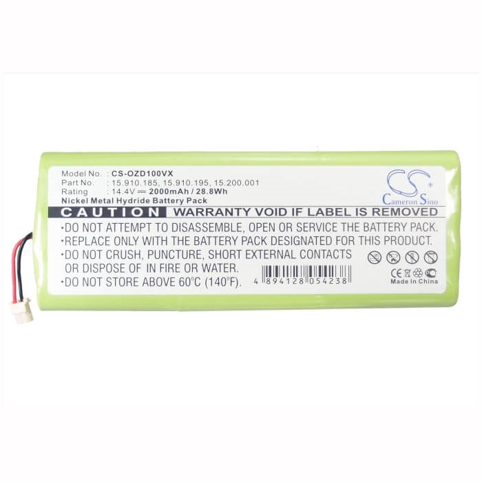 14.4V, 2000mAh, Ni-MH Battery fits Topan, Tp-avc701, 28.8Wh