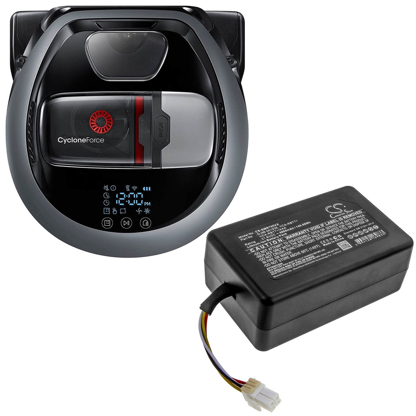21.6V, 6800mAh, Li-ion Battery fits Samsung, Powerbot R7040, R1am7010uw / Aa, 146.88Wh