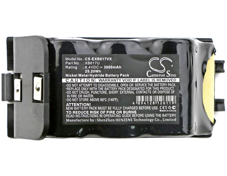 8.4V, 3000mAh, Ni-MH Battery fits Euro Pro, Xb617u, 25.2Wh