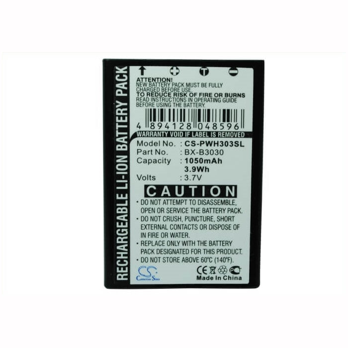 3.7V, 1050mAh, Li-ion Battery fits Listen Technologies, Idsp Receivers, M1, 3.885Wh