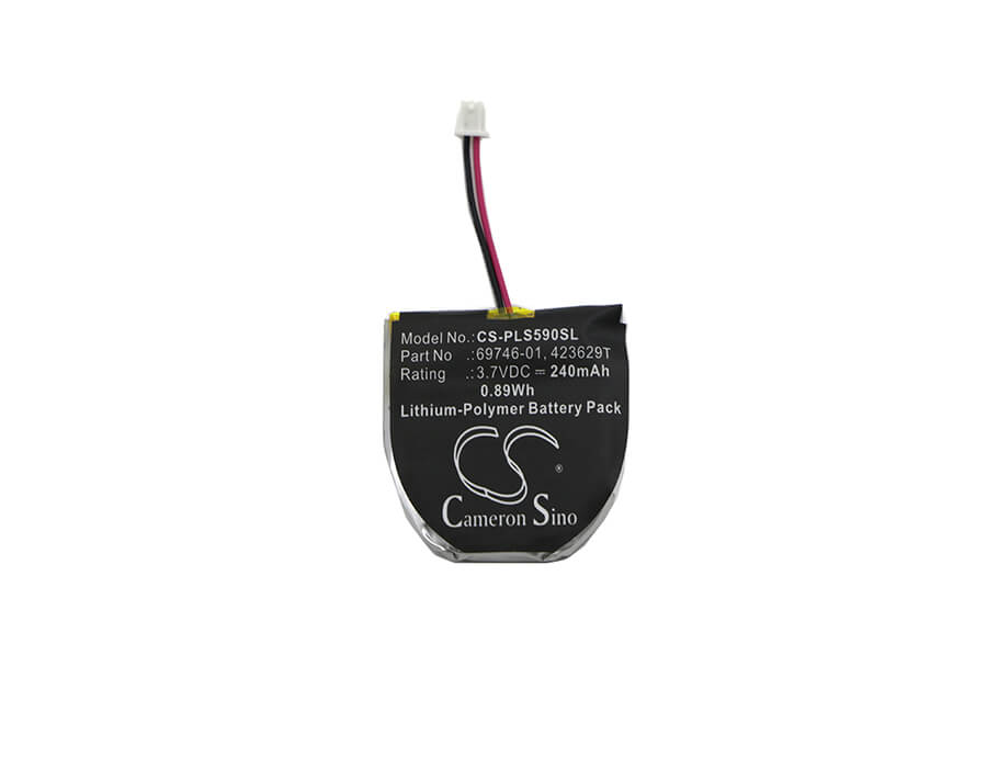 3.7V, 240mAh, Li-Polymer Battery fits Plantronics, Pulsar 590, Pulsar 590a, 0.888Wh