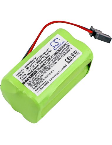 4.8V, 2000mAh, Ni-MH Battery fits Visonic, Powermaster 10, Powermax 99-301712 Control Pan, 9.6Wh