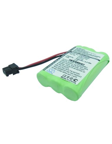 3.6V, 700mAh, Ni-MH Battery fits Gp, Gp60aaah3bms, 2.52Wh