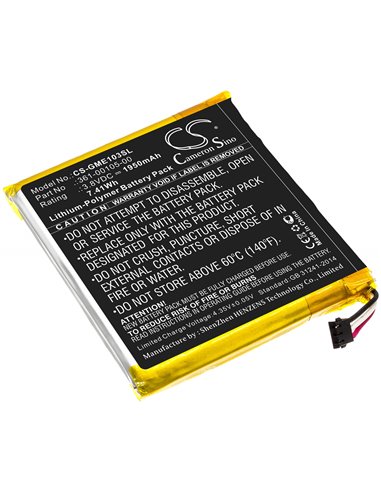 3.8V, 1950mAh, Li-Polymer Battery fits Garmin, Edge 1030, 7.41Wh