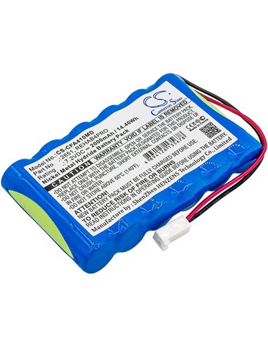 7.2V, 2000mAh, Ni-MH Battery fits Cefar, Activ 4, Bodymax Trainer (ngsf4), 14.4Wh