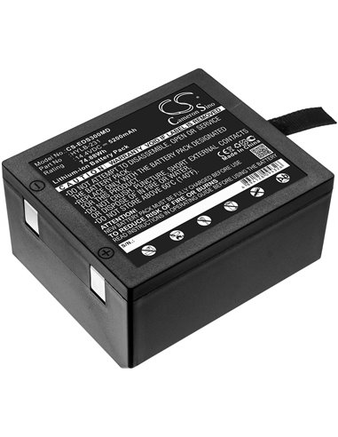 14.4V, 5200mAh, Li-ion Battery fits Edan, Se3, Se-3, 74.88Wh