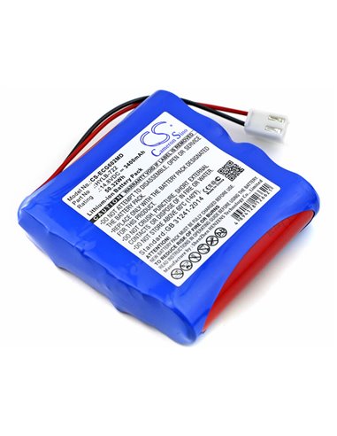 14.8V, 3400mAh, Li-ion Battery fits Biocare, Ecg-6010, Ecg-6020, 50.32Wh