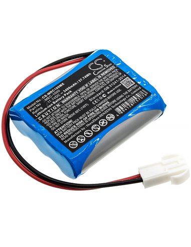 11.1V, 3400mAh, Li-ion Battery fits Mindray, Mec-1000, 37.74Wh