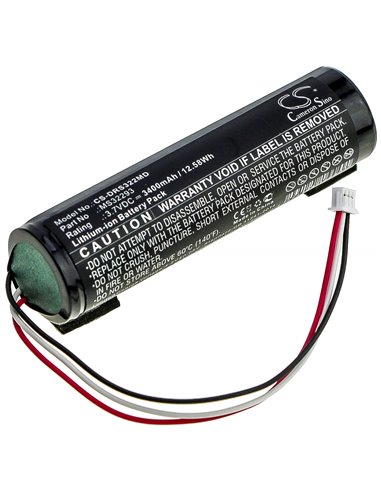 3.7V, 3400mAh, Li-ion Battery fits Drager, Tofscan Monitor, Tofscan Nmt Monito, 12.58Wh