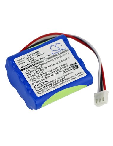 8.4V, 740mAh, Ni-MH Battery fits Physiomed, Vocastim, Vocastim Trainer, 6.216Wh