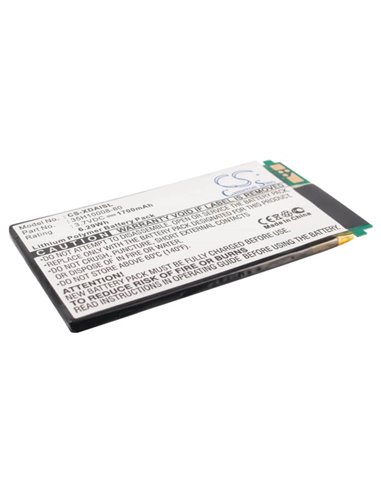 3.7V, 1700mAh, Li-Polymer Battery fits Htc, 9500, Pocket Pc Phone, 6.29Wh