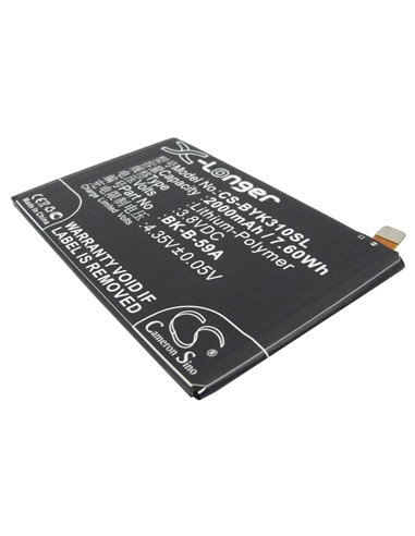 3.8V, 2000mAh, Li-Polymer Battery fits Bbk, Xplay X3s, Xplay X3sw, 7.6Wh