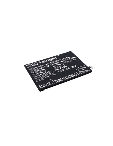 3.8V, 2400mAh, Li-Polymer Battery fits Oppo, A33, A33c, 9.12Wh