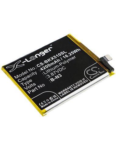 3.87V, 4200mAh, Li-Polymer Battery fits Vivo, V2005, V2005a, 16.254Wh