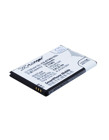 3.7V, 1650mAh, Li-ion Battery fits Coolpad, 8809, 6.105Wh