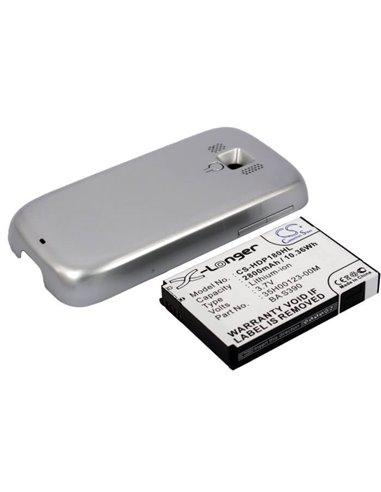 Silver, 3.7V, 2800mAh, Li-ion Battery fits Htc, Rhod100, T7373, 10.36Wh