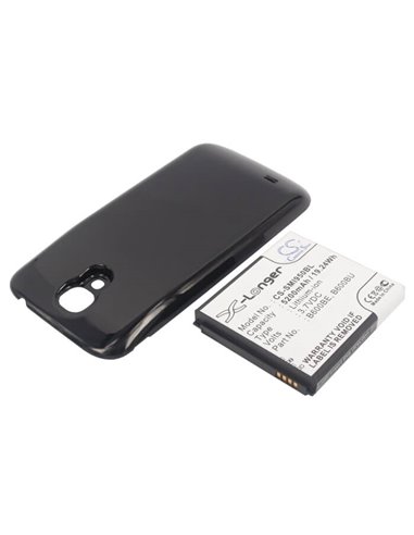 Black, 3.7V, 5200mAh, Li-ion Battery fits Samsung, Galaxy S4, Galaxy S4 Lte, 19.24Wh