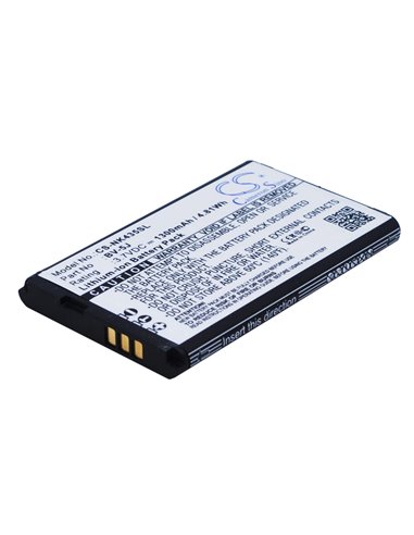 3.7V, 1300mAh, Li-ion Battery fits Nokia, Lumia 435, Lumia 532, 4.81Wh