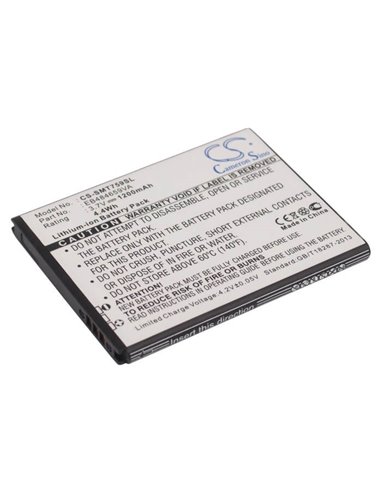 3.7V, 1200mAh, Li-ion Battery fits Samsung, Ancora, Conquer 4g, 4.44Wh