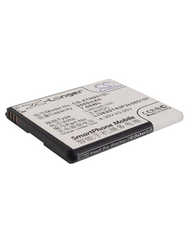 3.8V, 2000mAh, Li-ion Battery fits At&t, Z998, 7.6Wh