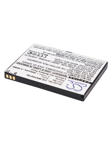 3.7V, 800mAh, Li-ion Battery fits Wiko, Fuzio, 2.96Wh