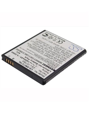 3.7V, 1400mAh, Li-ion Battery fits Samsung, Galaxy S Hercules, Galaxy S Ii X, 5.18Wh