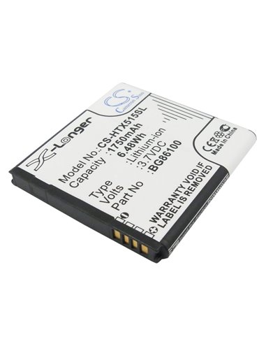 3.7V, 1750mAh, Li-ion Battery fits Htc, C470, Evo 3d, 6.475Wh