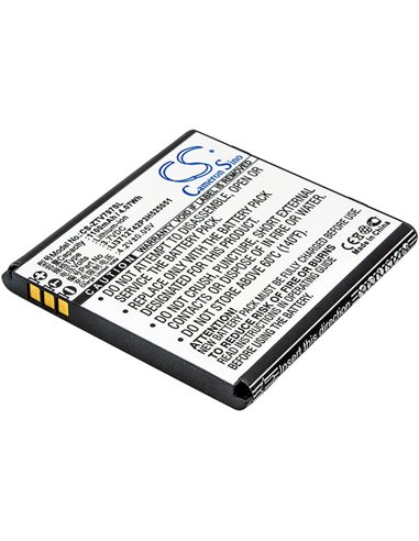 3.7V, 1100mAh, Li-ion Battery fits Zte, V797, 4.07Wh