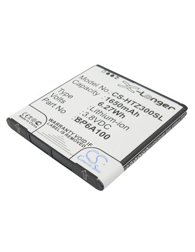 3.8V, 1650mAh, Li-ion Battery fits Htc, 0pa6a100, Desire 300, 6.27Wh