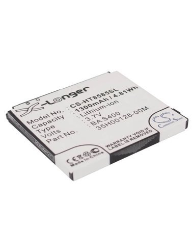 3.7V, 1300mAh, Li-ion Battery fits T-mobile, Hd2, Leo, 4.81Wh