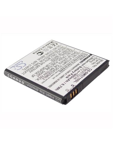 3.7V, 1800mAh, Li-ion Battery fits Samsung, Galaxy Sii Duo, Sch-i929, 6.66Wh