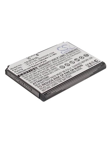 3.7V, 1100mAh, Li-ion Battery fits Htc, Elf, Elf 300, 4.07Wh