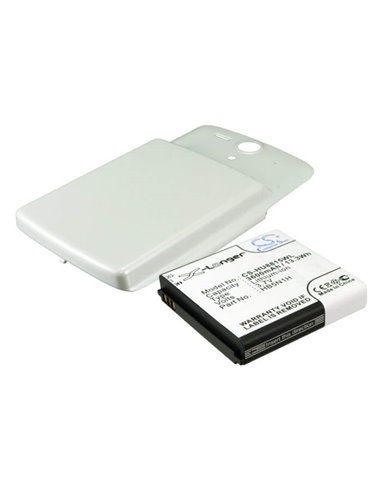 White, 3.7V, 3600mAh, Li-ion Battery fits Huawei, Ascend U8815, U8815, 13.32Wh