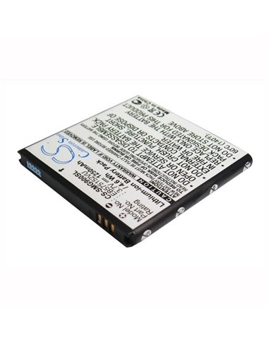 3.7V, 1250mAh, Li-ion Battery fits Samsung, Captivate Glide, Captivate I897, 4.625Wh