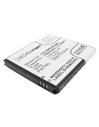 3.7V, 1550mAh, Li-ion Battery fits Samsung, Captivate Glide, Captivate I897, 5.735Wh