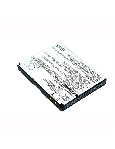 3.7V, 1000mAh, Li-ion Battery fits Zte, C160, C180, 3.7Wh