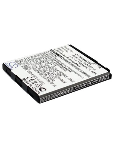 3.7V, 1300mAh, Li-ion Battery fits Verizon, A855, A956, 4.81Wh