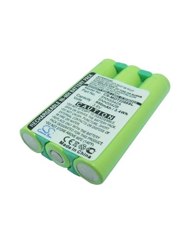 3.6V, 800mAh, Ni-MH Battery fits Motorola, 2297, M2090, 2.88Wh