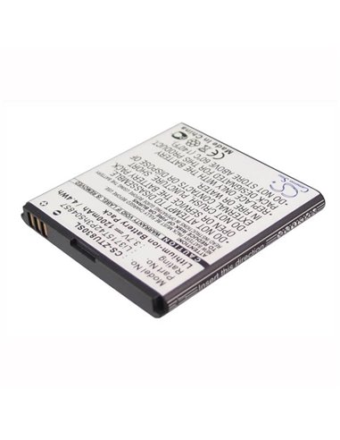 3.7V, 1200mAh, Li-ion Battery fits Zte, Blade C2, Blade C2 Plus, 4.44Wh