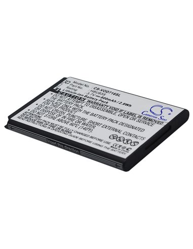 3.7V, 800mAh, Li-ion Battery fits Vodafone, 715, 716, 2.96Wh