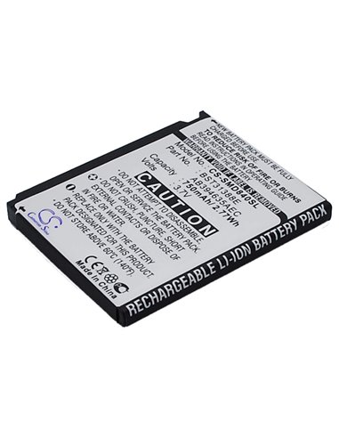 3.7V, 750mAh, Li-ion Battery fits Samsung, M359, Sgh-d840, 2.775Wh