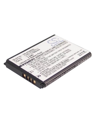 3.7V, 700mAh, Li-ion Battery fits Alcatel, 2010d, One Touch 20.12d, 2.59Wh