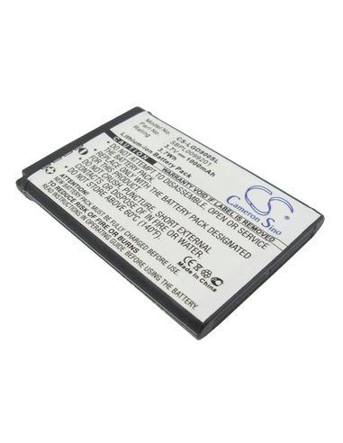 3.7V, 1000mAh, Li-ion Battery fits Lg, Bl40 Chocolate, Gd900, 3.7Wh