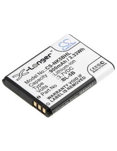 Mobile, Smartphone 3.7V, 900mAh, Li-ion Battery fits Vodafone, Mini D100, Mini D101, 3.33Wh