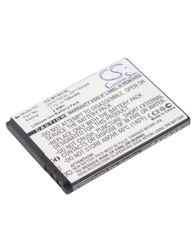 3.7V, 750mAh, Li-ion Battery fits Vodafone, 226, 526, 2.775Wh