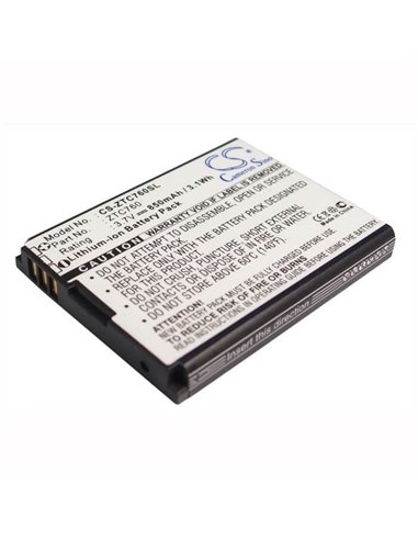 3.7V, 850mAh, Li-ion Battery fits Zte, C76, 3.145Wh