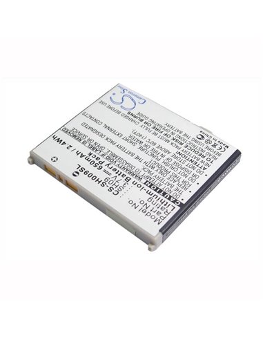 3.7V, 650mAh, Li-ion Battery fits Sharp, Sh902isl, Sh903i, 2.405Wh