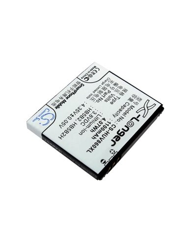 3.7V, 1100mAh, Li-ion Battery fits Huawei, C5900, C5990, 4.07Wh